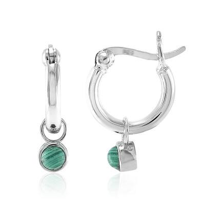 Malachite Silver Earrings