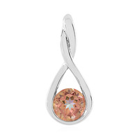 Peach Mystic Topaz Silver Pendant