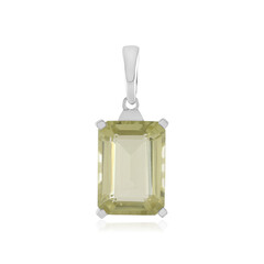 Lemon Quartz Silver Pendant