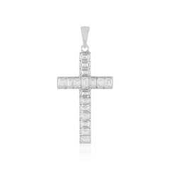 White Topaz Silver Pendant