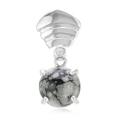 Snowflake Obsidian Silver Pendant