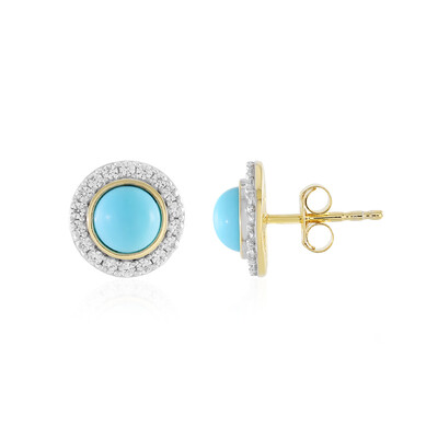 Sleeping Beauty Turquoise Silver Earrings