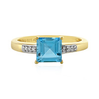 Swiss Blue Topaz Silver Ring