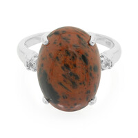 Mahogany Obsidian Silver Ring