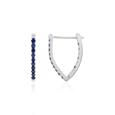 9K Blue Sapphire Gold Earrings