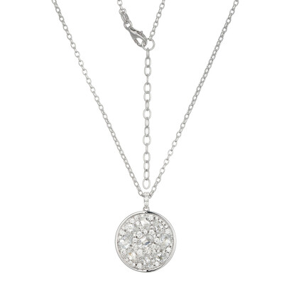 White Topaz Silver Necklace (Adela Silber)