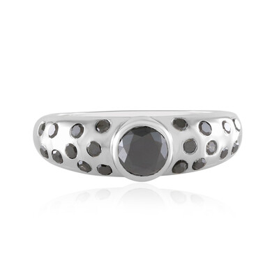 9K Black Diamond Gold Ring