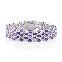 Zambian Amethyst Silver Bracelet