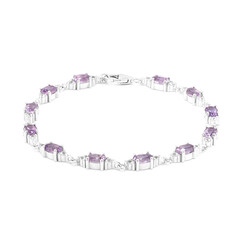 Amethyst Silver Bracelet