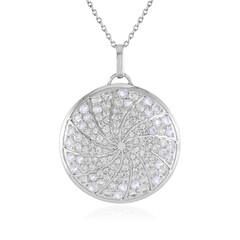 Blue Moonstone Silver Necklace (KM by Juwelo)