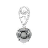 Black Hematite Silver Pendant