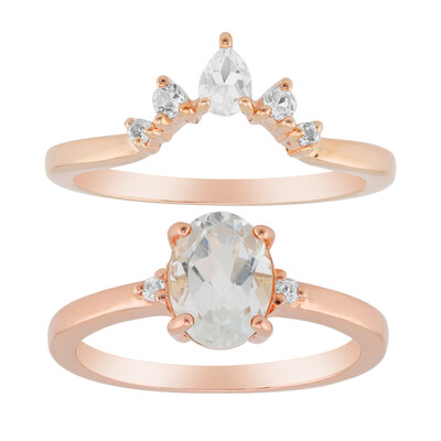 White Topaz Silver Ring