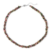Fancy Tourmaline Silver Necklace