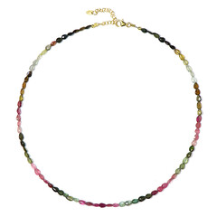 Fancy Tourmaline Silver Necklace