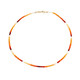 14K Mexican Fire Opal Gold Necklace