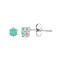 Colombian Emerald Silver Earrings
