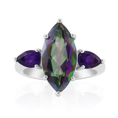 Mystic Quartz Silver Ring