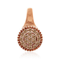 9K SI1 Argyle Rose De France Diamond Gold Pendant