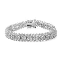 White Topaz Silver Bracelet