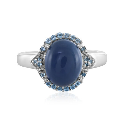 Blue Opal Silver Ring