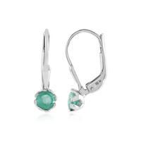 Colombian Emerald Silver Earrings