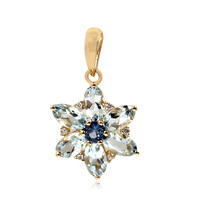 18K Aquamarine Gold Pendant