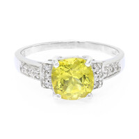 Yellow Apatite Silver Ring