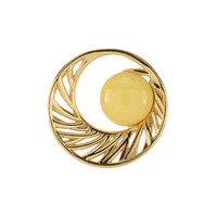 Milky Baltic Amber Silver Pendant