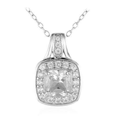 White Topaz Silver Necklace