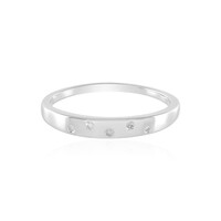 I2 (I) Diamond Silver Ring