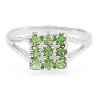 Merelani Mint Garnet Silver Ring