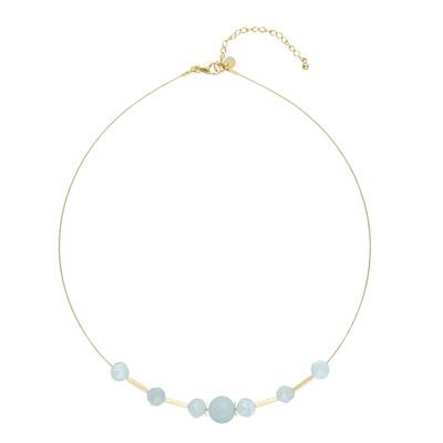 Brazilian Aquamarine Silver Necklace