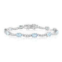 Sky Blue Topaz Silver Bracelet