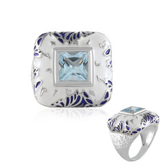 Sky Blue Topaz Silver Ring (Adela Silber)