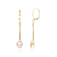 9K Brazilian Kunzite Gold Earrings (CUSTODANA)