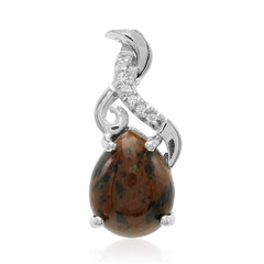 Mahogany Obsidian Silver Pendant