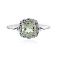 Green Amethyst Silver Ring