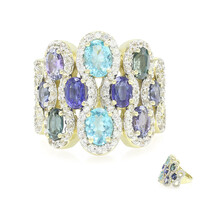 9K Blue Apatite Gold Ring