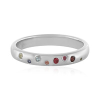 Fancy Sapphire Silver Ring