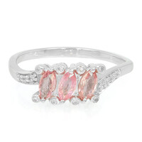 Padparadscha Sapphire Silver Ring