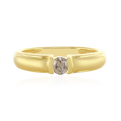 I4 Champagne Diamond Silver Ring