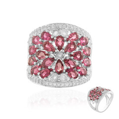 Pink Tourmaline Silver Ring