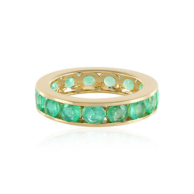 9K Russian Emerald Gold Ring
