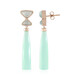Green Chalcedony Silver Earrings (KM by Juwelo)