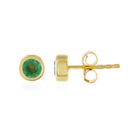 Russian Emerald Silver Earrings