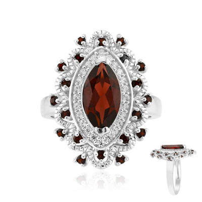 Garnet Silver Ring