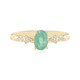 Russian Emerald Silver Ring (Adela Silber)