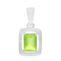 Brazilian Green Opal Silver Pendant