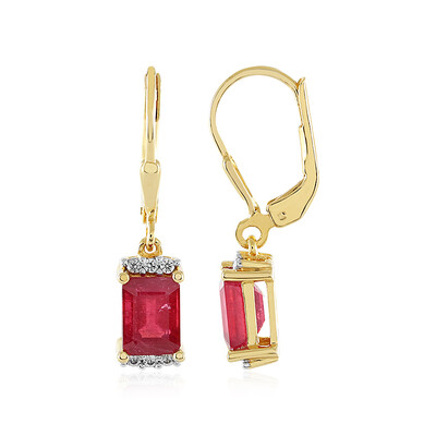 Madagascar Ruby Silver Earrings