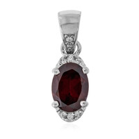 Mozambique Garnet Silver Pendant
